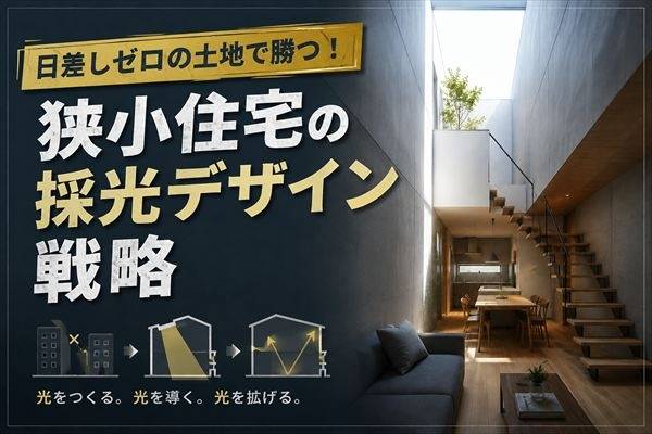日差しゼロの土地で勝つ！狭小住宅の採光デザイン戦略