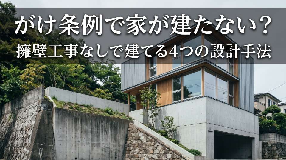 がけ条例で家が建たない？擁壁工事なしで建てる